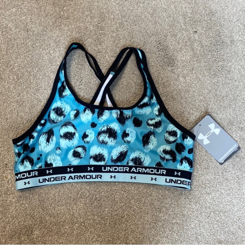 Under Armour Blue Cross Back Sports Bra Size XL